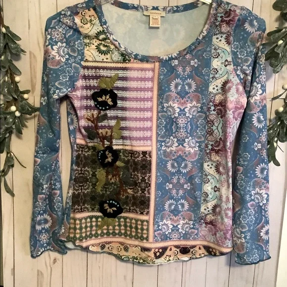 Boho Sundance embroidery and beaded top, size S - Picture 2 of 9